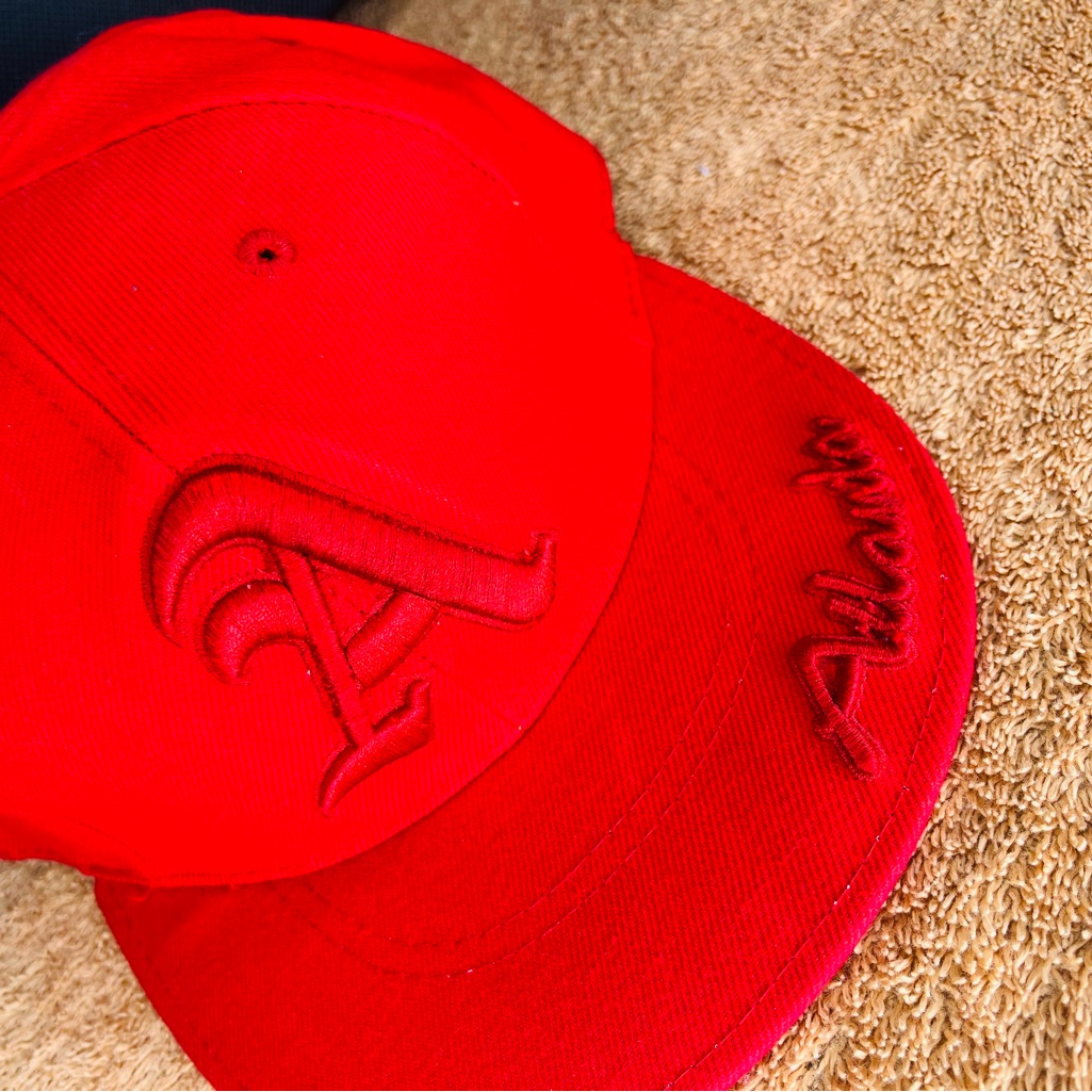 Captain Brand The A Atlanta Red Fitted Cap Size Xl